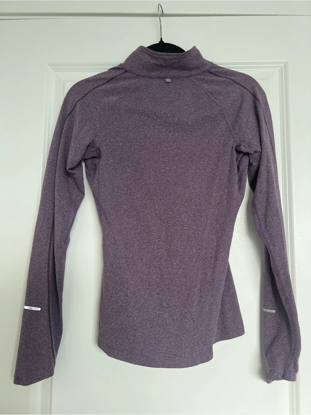 Nike Purple Dri-FIT Long-Sleeve Quarter-Zip Muscle Tee